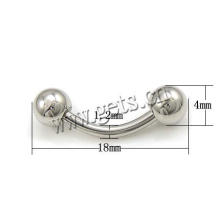 Gets.com 304 stainless steel circular barbell earrings